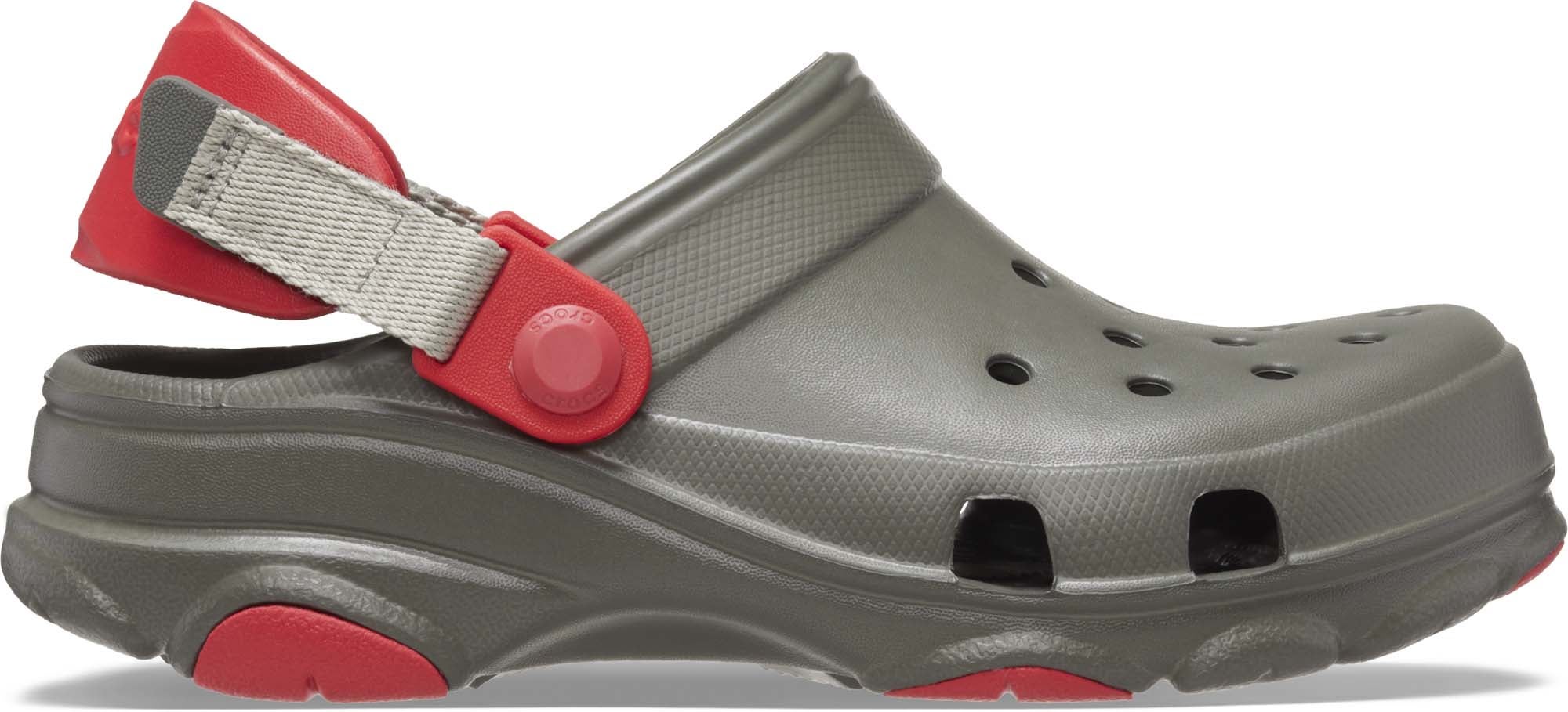 All red online crocs