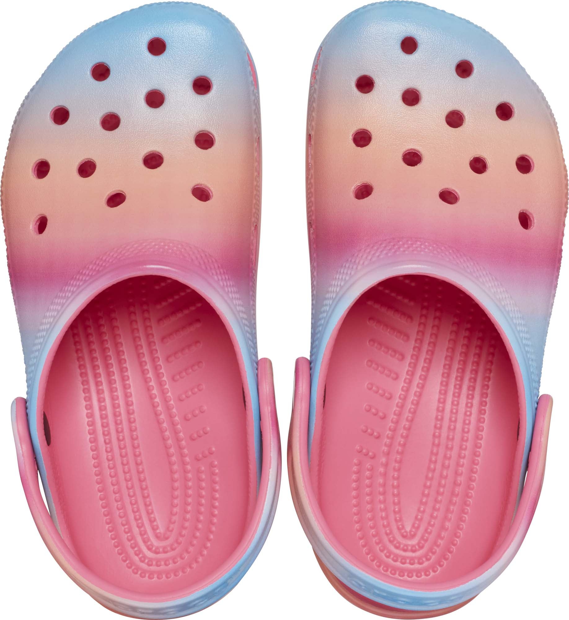 Blue and outlet pink crocs