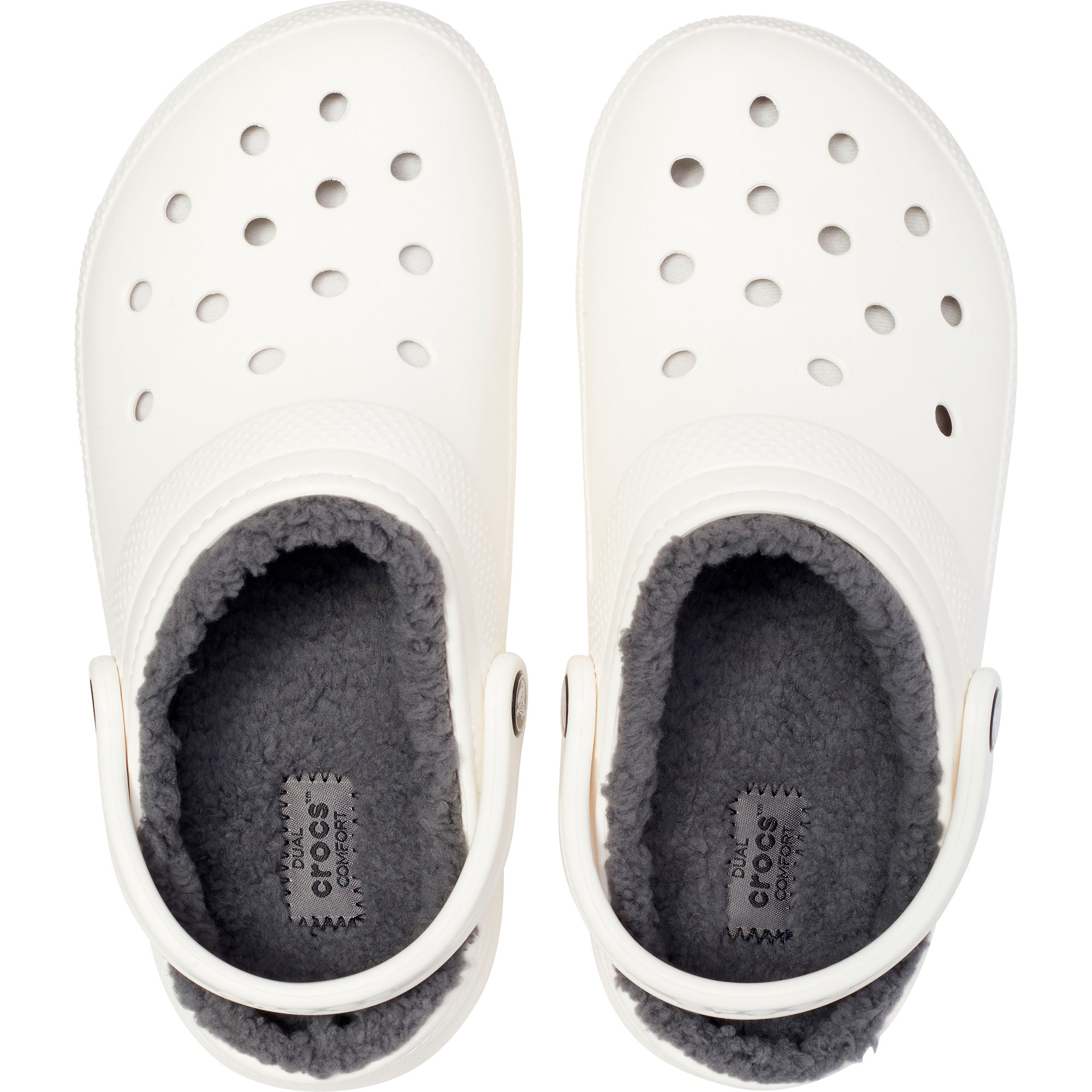 Classic lined shop crocs white