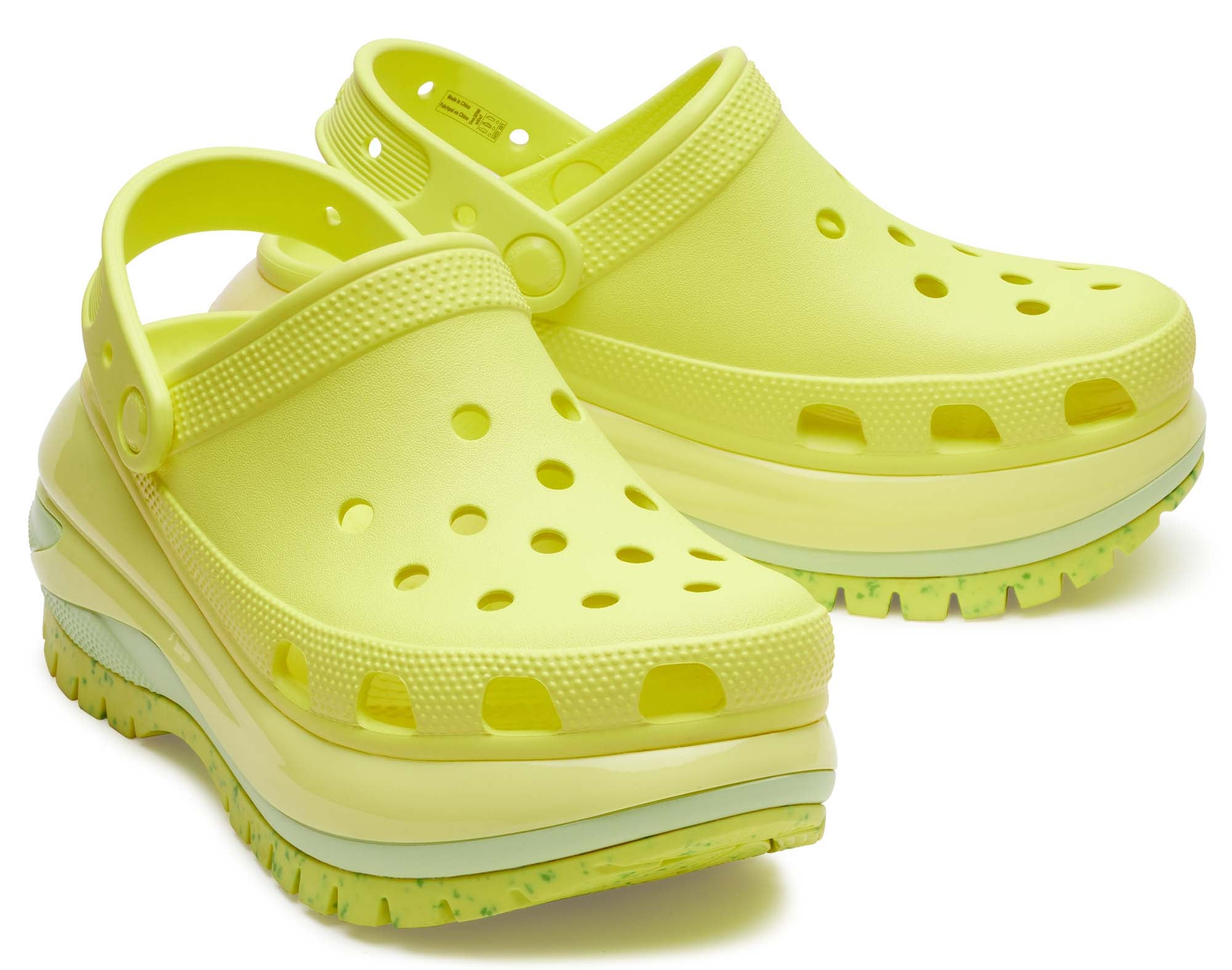 Yellow crocs 2025 with stickers