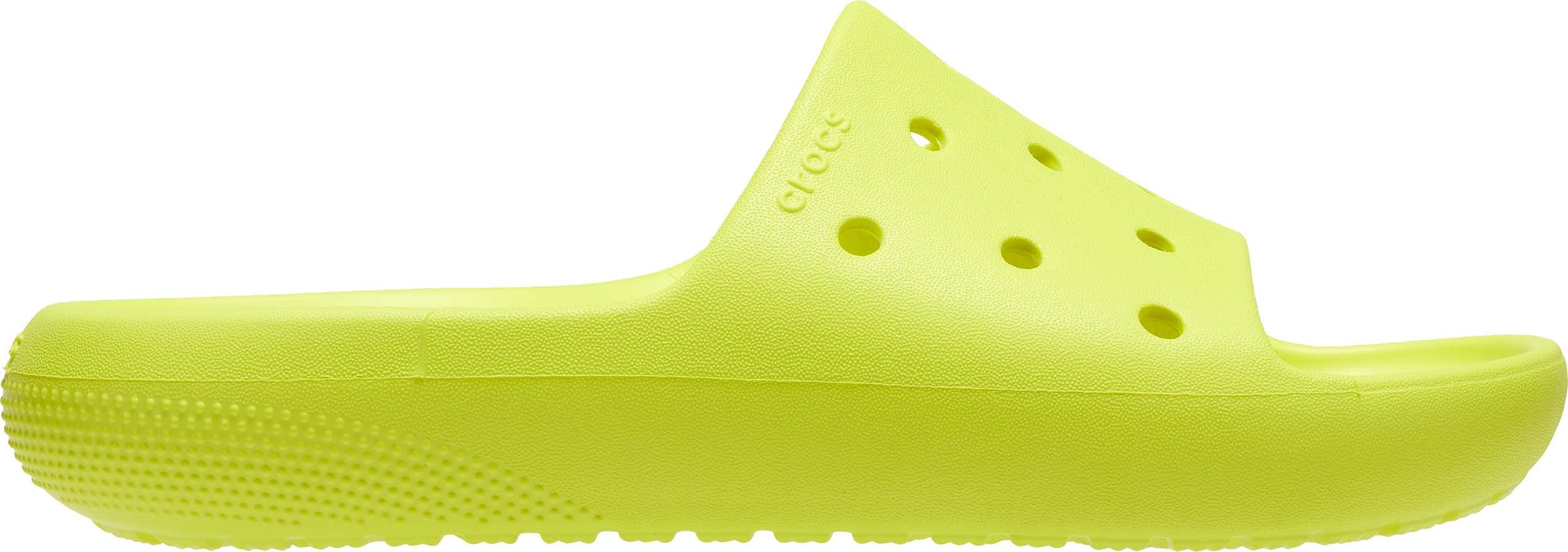 Crocs yellow slides hot sale